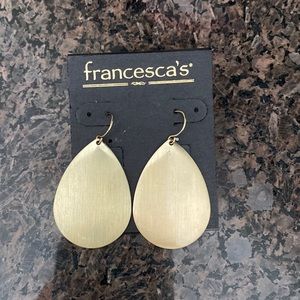 Francesca’s gold dangle earrings never worn